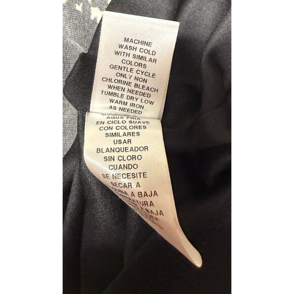 Donna Morgan Women Maxi Dress 16 Bodycon Long Sleeve Black Cream Stretch New - Picture 7 of 11